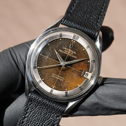 UNIVERSAL GENEVE POLEROUTER DATE REF. 204610-2 TROPICAL