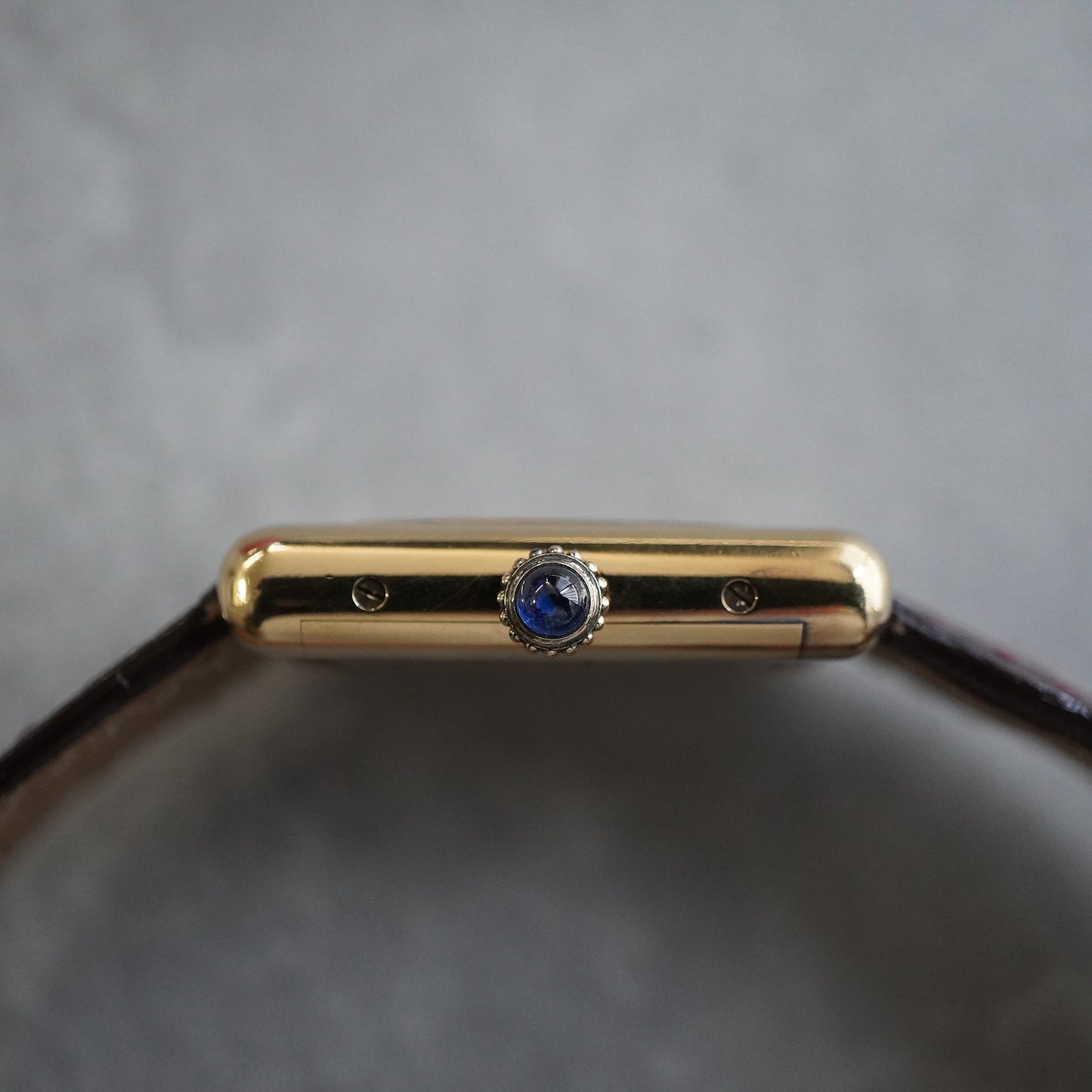 CARTIER カルティエ マスト タンク SM ブラウンダイヤル