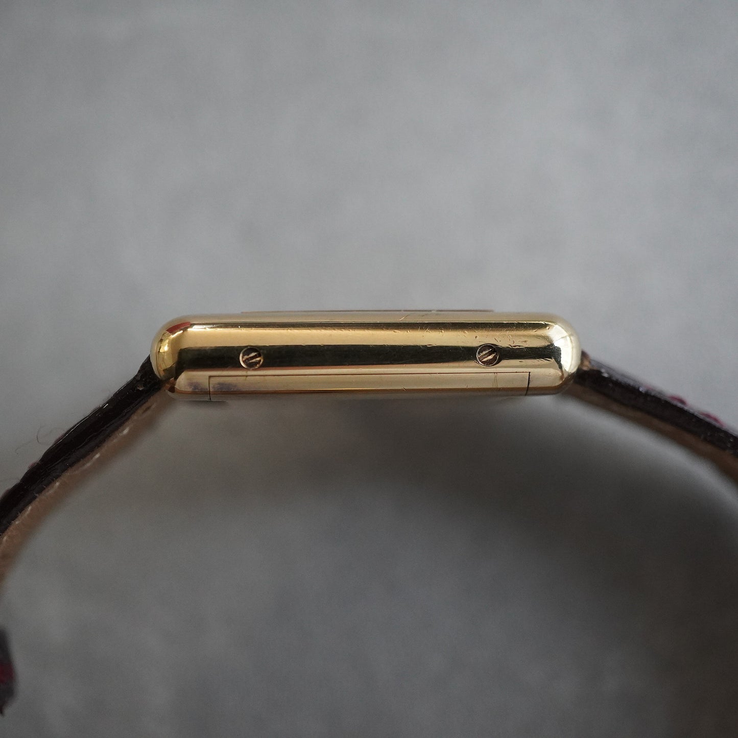 CARTIER カルティエ マスト タンク SM ブラウンダイヤル
