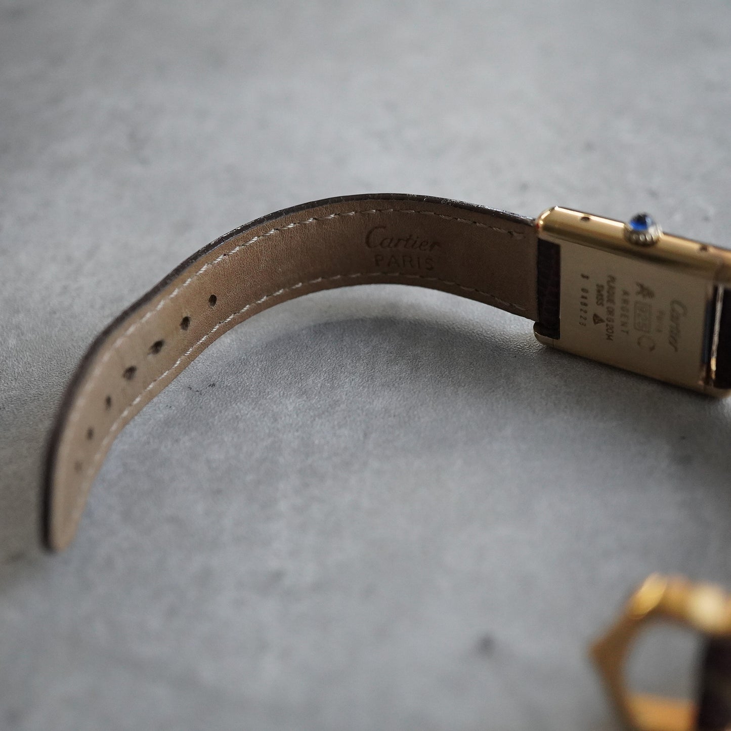 CARTIER カルティエ マスト タンク SM ブラウンダイヤル