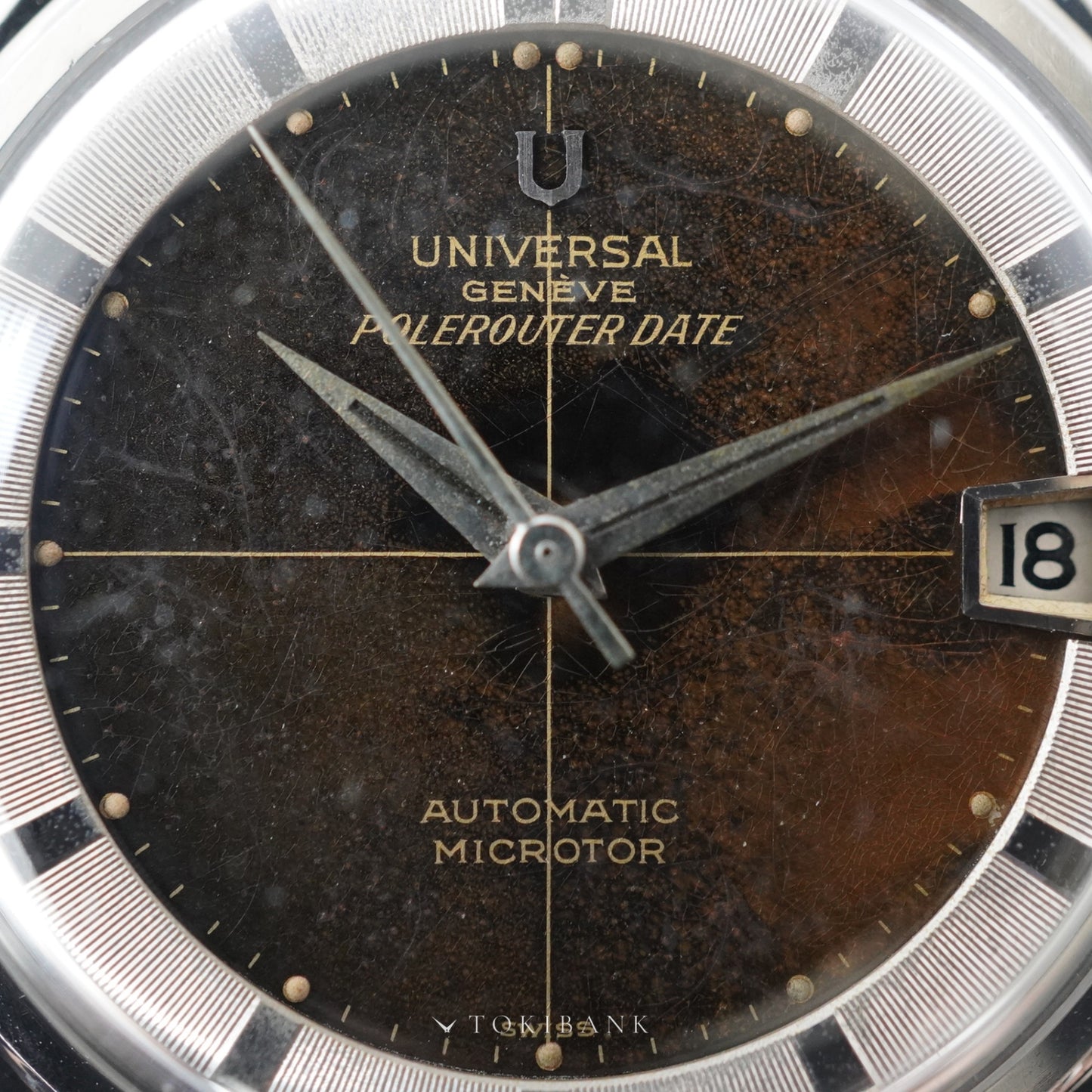 UNIVERSAL GENEVE POLEROUTER DATE REF. 204610-2 TROPICAL