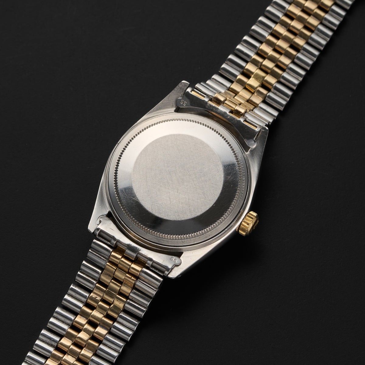 ROLEX DATEJUST 1601 BLACK GILT DIAL-10