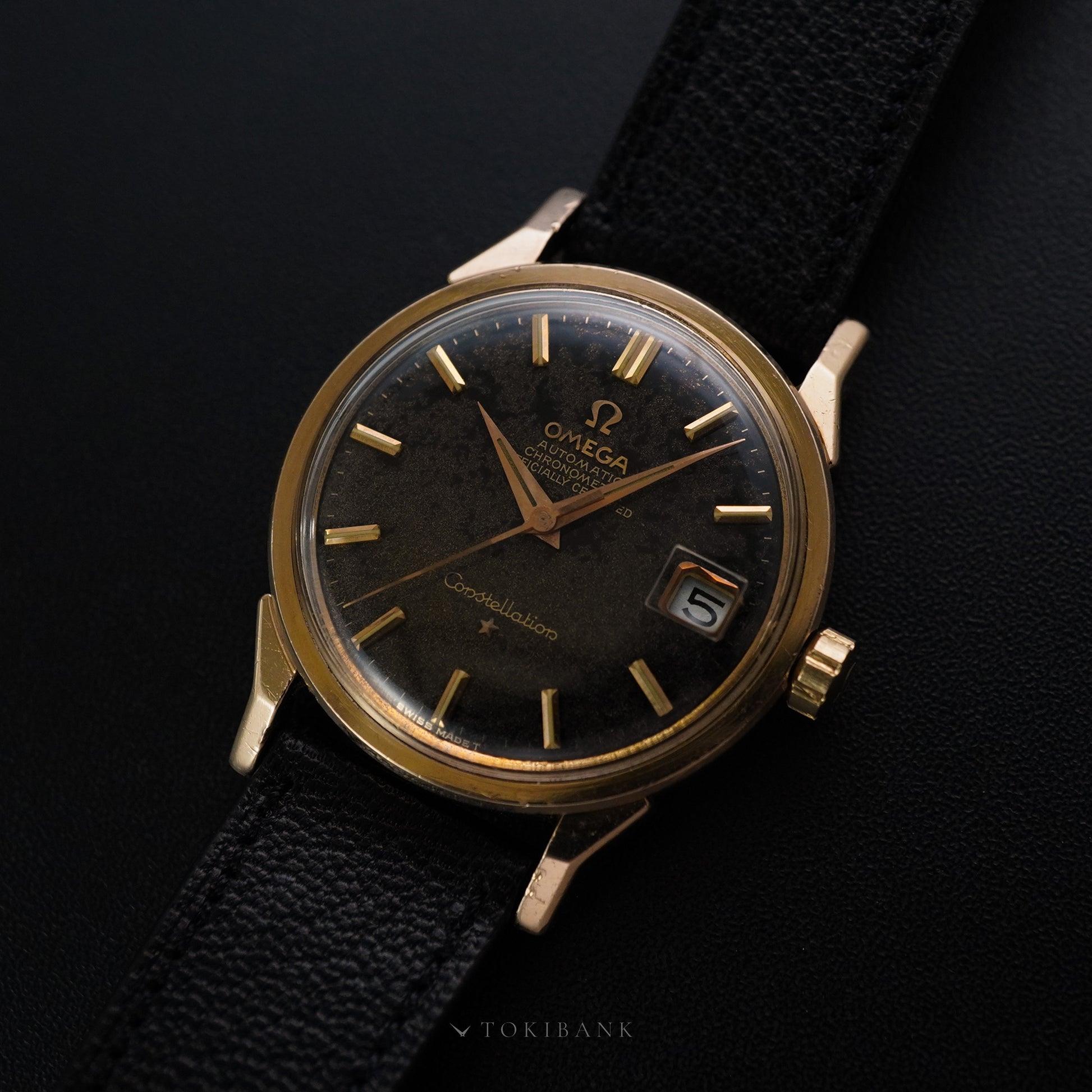 OMEGA CONSTELLATION 168.005 Rose gold top & Black mirror dial-2