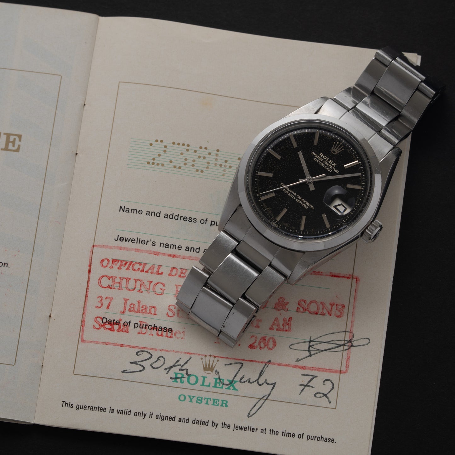 ROLEX DATEJUST 1600 GILT DIL