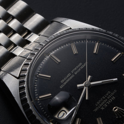 ROLEX DATEJUST 1603 BLACK GILT DIAL-4