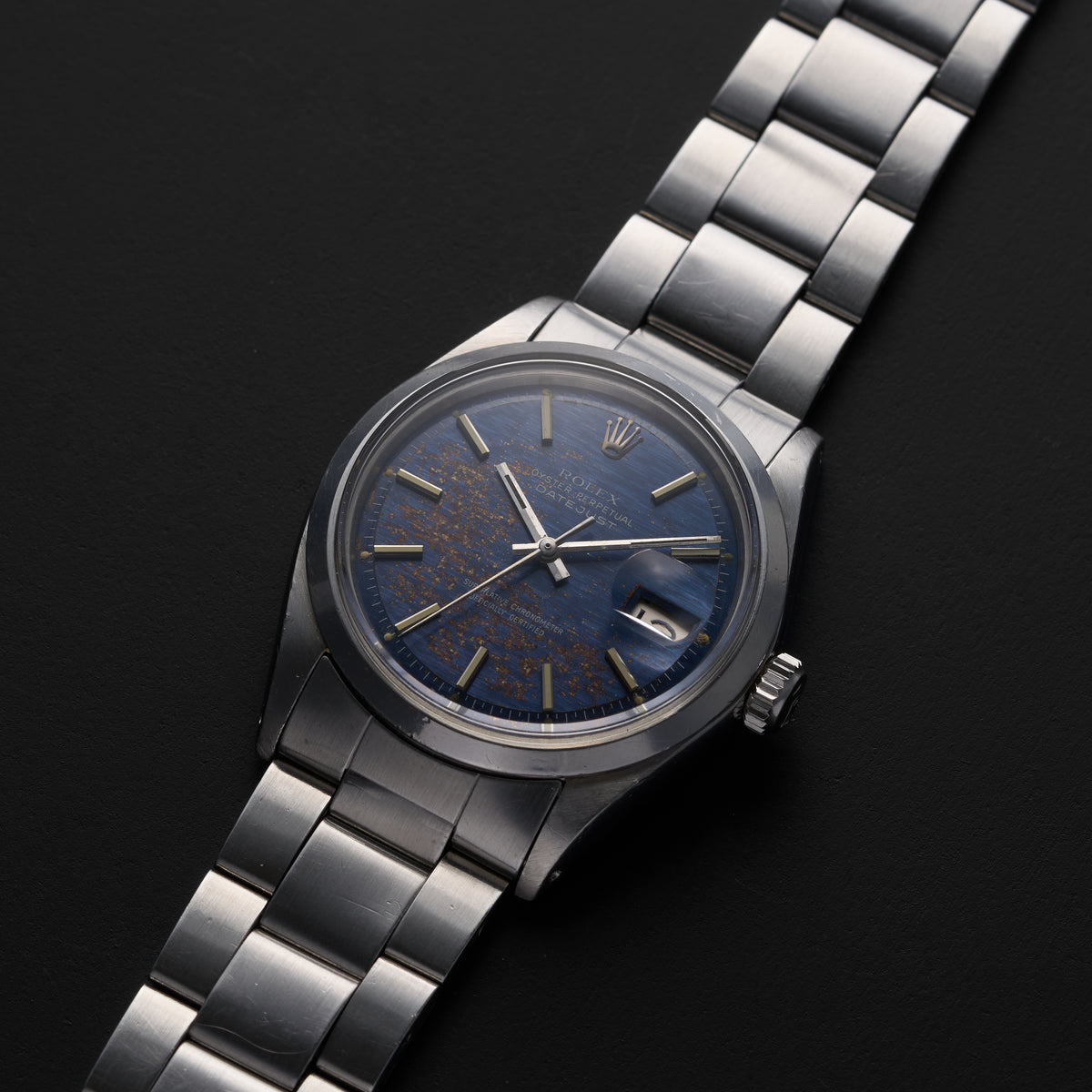 ROLEX DATEJUST 1600 BLUE MOSAIC DIAL-2
