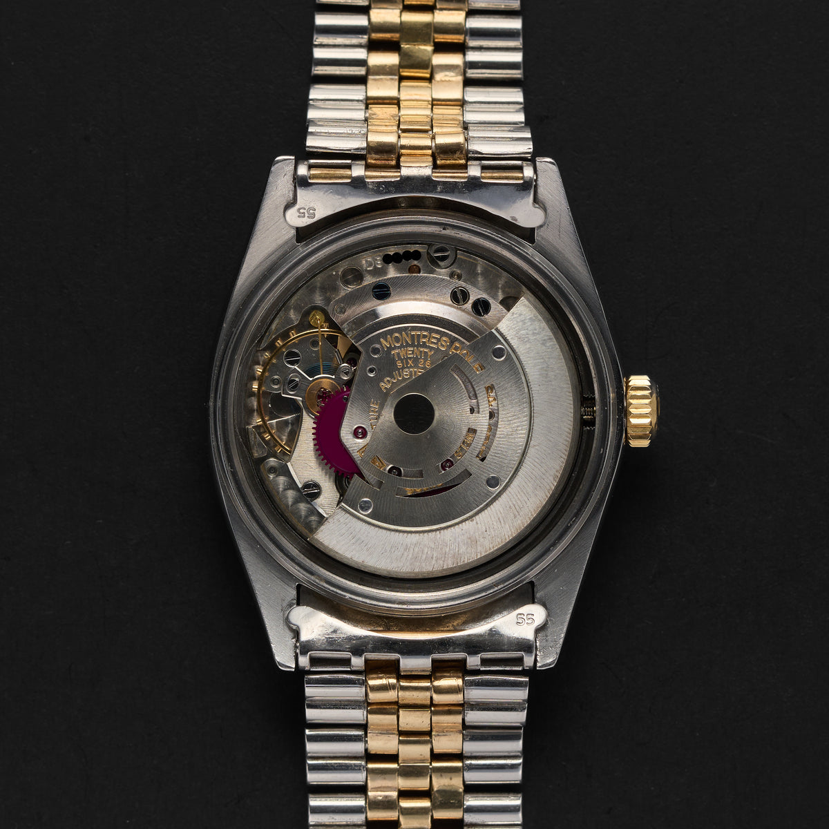 ROLEX DATEJUST 1601 BLACK GILT DIAL-11