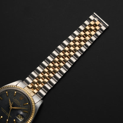 ROLEX DATEJUST 1601 BLACK GILT DIAL-7