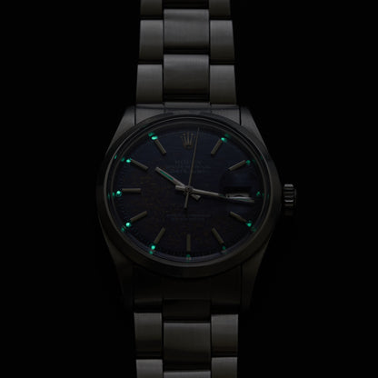 ROLEX DATEJUST 1600 BLUE MOSAIC DIAL-4