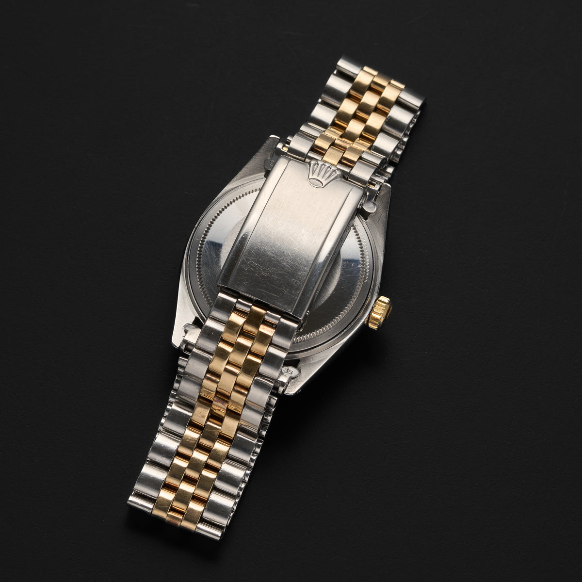 ROLEX DATEJUST 1601 BLACK GILT DIAL-4