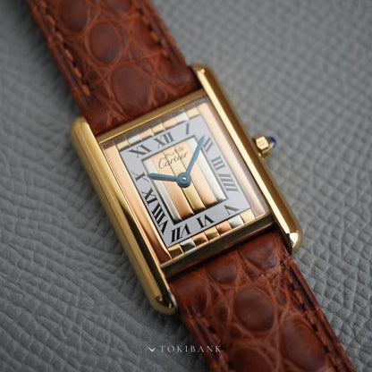 CARTIER Must De Tank  SM 66001 Trinity dial