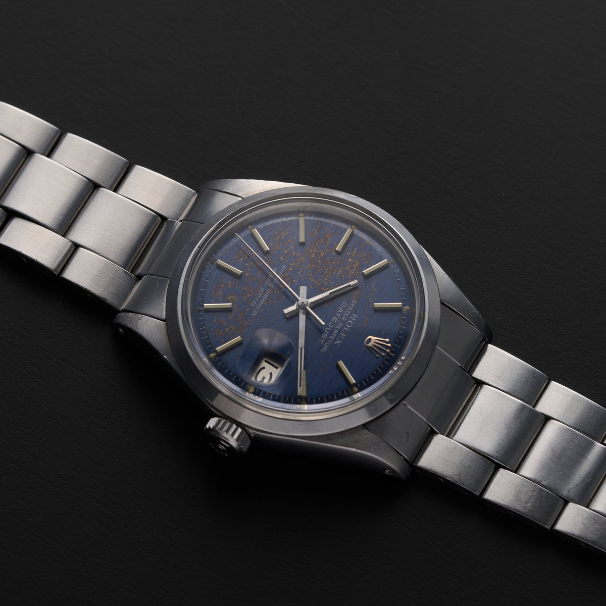 ROLEX DATEJUST 1600 BLUE MOSAIC DIAL-3