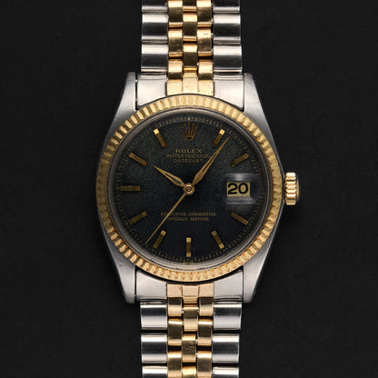ROLEX DATEJUST 1601 BLACK GILT DIAL-1