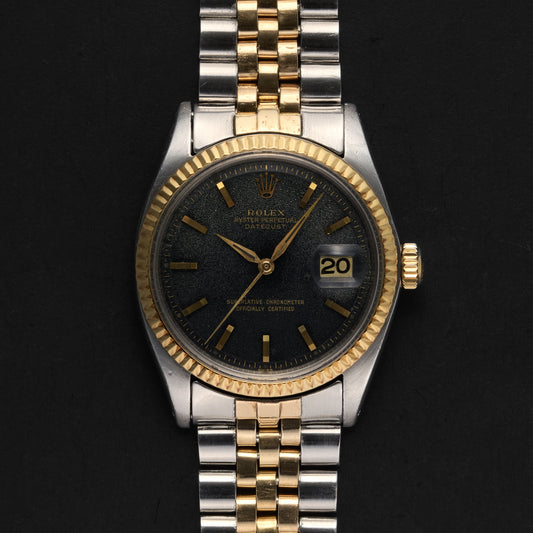 ROLEX DATEJUST 1601 BLACK GILT DIAL-1