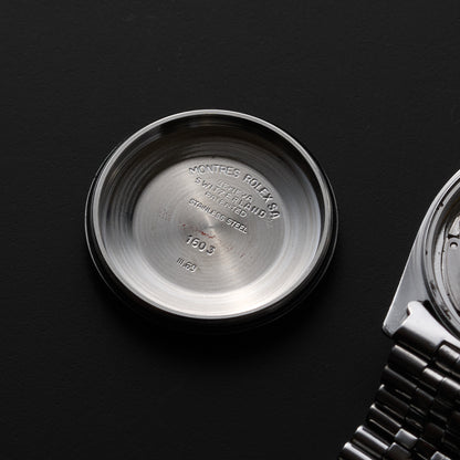 ROLEX DATEJUST 1603 BLACK GILT DIAL-9